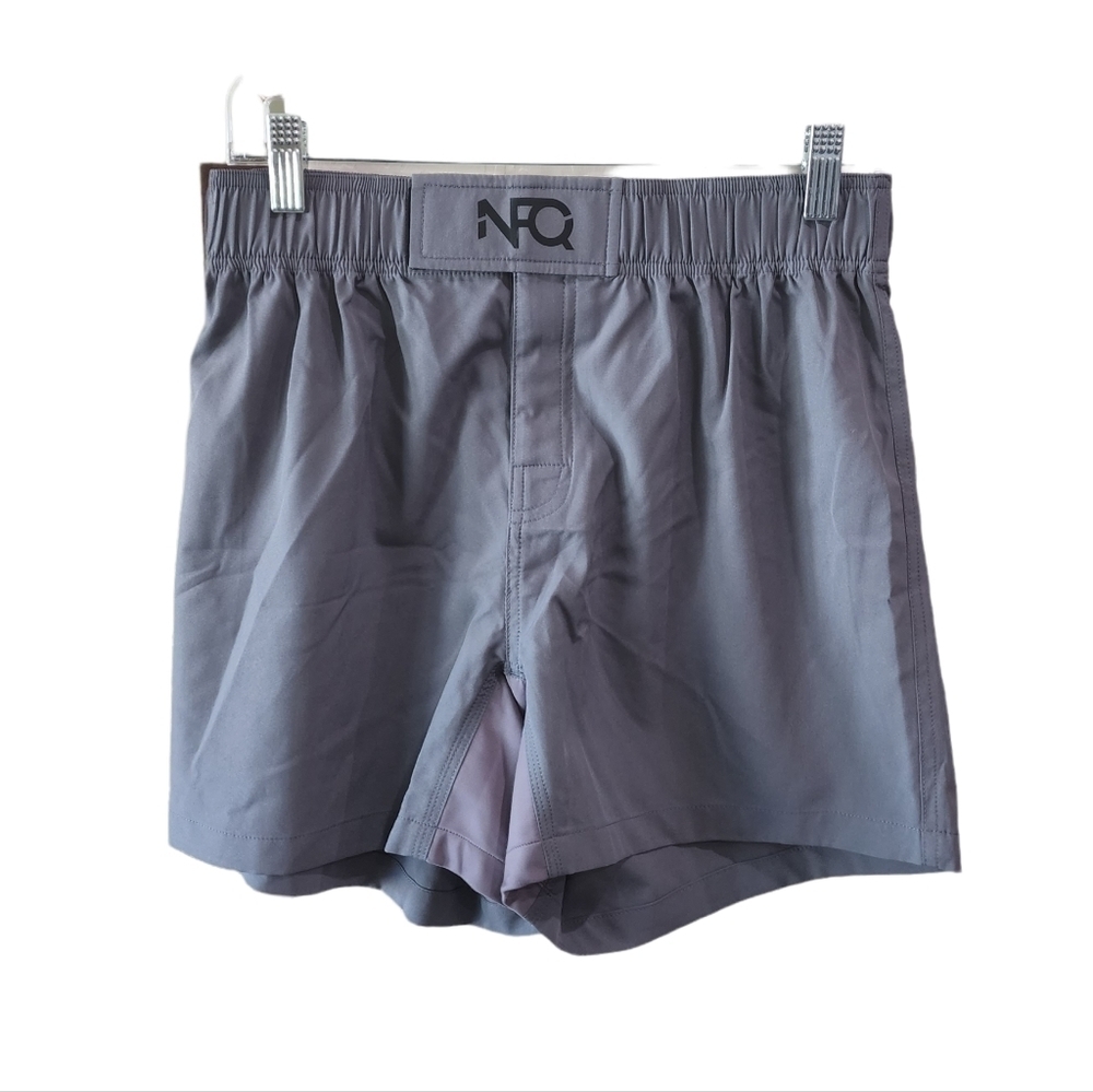 NFQ Never Fucking Quit Gray Fight Shorts Crossfit Weightlifting Small